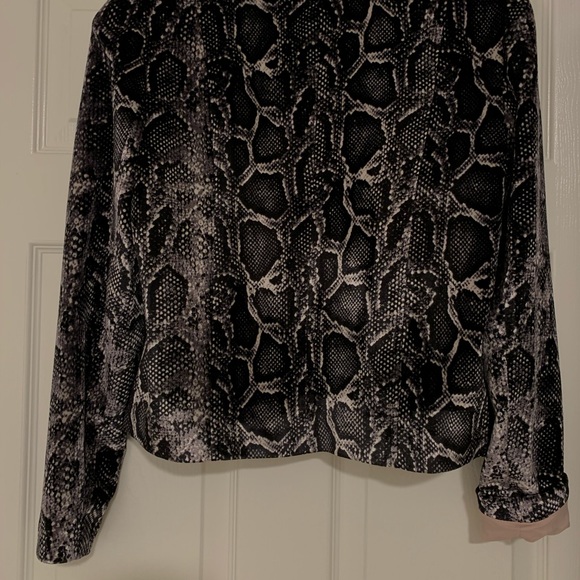 Rebecca Taylor Velvet Snake-Print Jacket - Picture 4 of 5